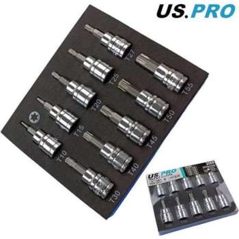 Torx doppenset 3/8" 10-delig