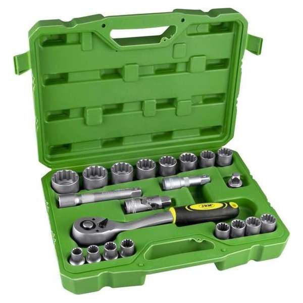 JBM Tools | Set van doppen spline, 21-delig