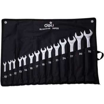 Combinatiesleutelsets 14 delig - in etui - Deli Tools EDL130014B