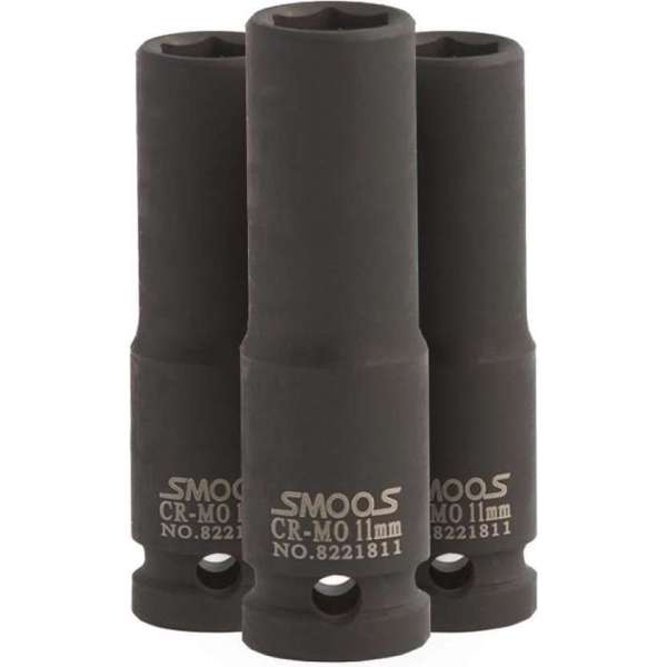 Smoos® Lange krachtdop 17 mm 3/8 opname - 3 stuks