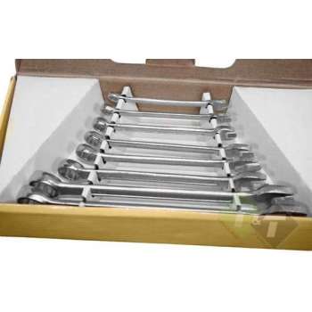 Steekringsleutel set, 8 delig, 6, 7, 8, 10, 11, 13, 17 en 19mm