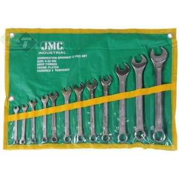 Steekringsleutel set, 12 delig Metrisch, 6 tot 22 mm, JMC