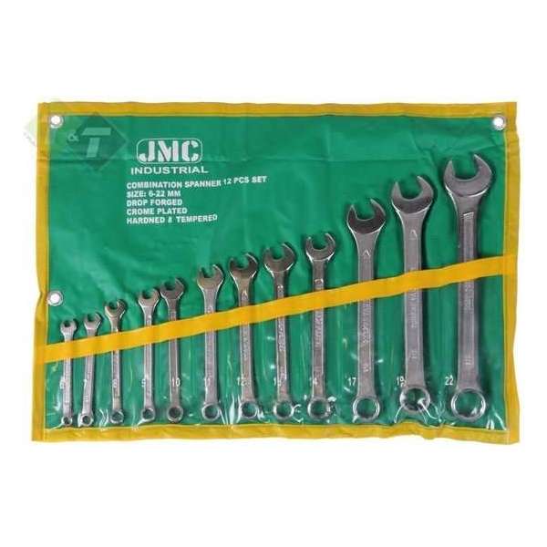 Steekringsleutel set, 12 delig Metrisch, 6 tot 22 mm, JMC