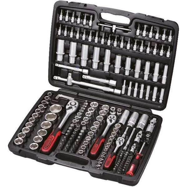 KS Tools 179-delige Multigereedschap Set – Ratelset/Doppenset/Bit Set/Momentsleutel - 1/4, 3/8 en 1/2 Inch