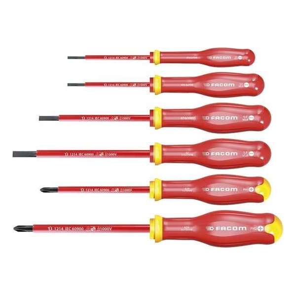 Stanley Set Van 6 1000v Schroevendraa Iers Sleuf/ph Apve.j6pb Apve.j6pb