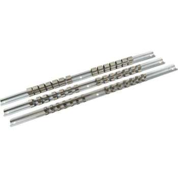 Doppen rail / dopsleutel opslag rail voor 1/2", 3/8" en 1/4" doppen