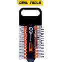 Deal Tools Chroom-Vanadiumstaal Dopsleutel Set Met Bits 1/4" | 27 Delig