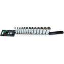 Rail lange doppen 12-kant 3/8 aandrijving 7-21mm