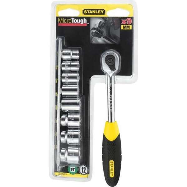 STANLEY - 1/4" Microtough Ratelsleutel (10 delige Set)