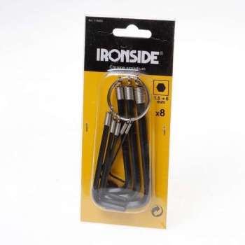 Ironside Inbussleutelset 186 1.5-6mm met ring  8-delig