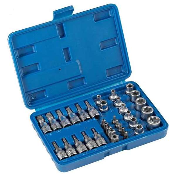 TecTake -  34-dlg interne en externe Torx Doppenset - 402447