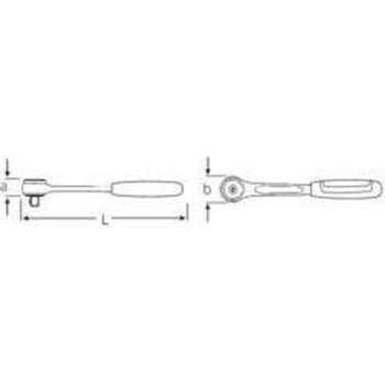 Stahlwille 411-2K 11231011 Omschakelratel 1/4 (6.3 mm) 118 mm