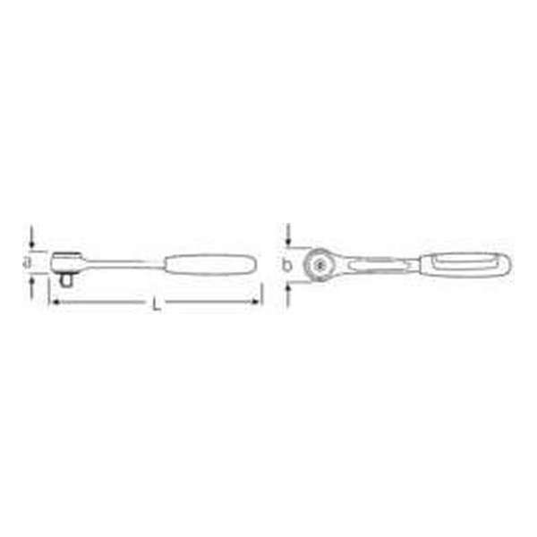 Stahlwille 411-2K 11231011 Omschakelratel 1/4 (6.3 mm) 118 mm