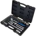 KS Tools CHROMEplus ratelsleutel-. doppen- en bit set 28-dlg 918.0728