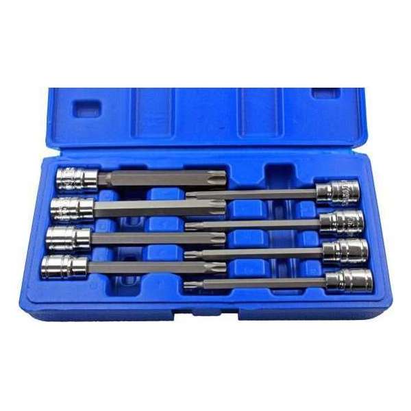 Torx doppenset lang 110 mm 3/8" 8-delig