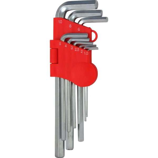 Steelwood Inbussleutels - 9 delige set - 1.5 tot 10 mm - In houder