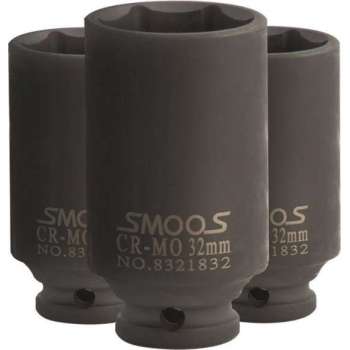 Smoos® Diepe krachtdop 8 mm 1/2 opname 3 stuks