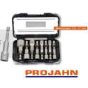 ''Projahn'' 8-delige Dopsleutelset - magnetisch -  opname 1/4 - 65mm lang