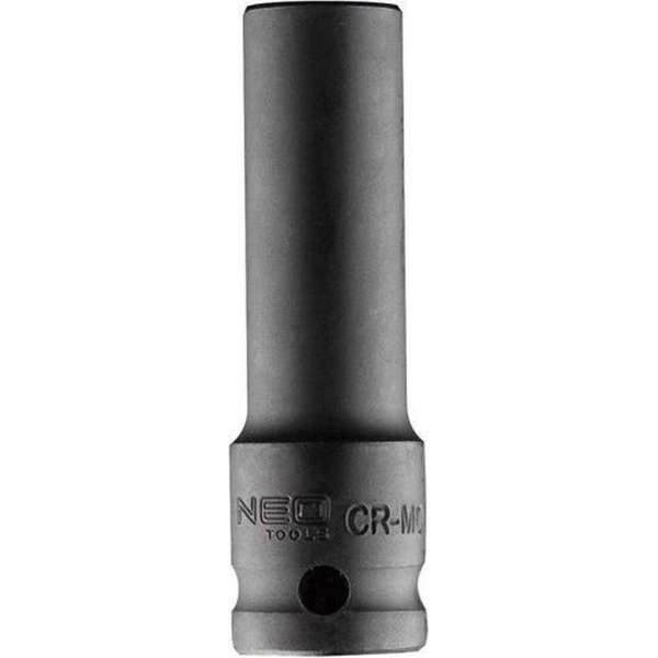 Neo Tools Krachtdop 12mm 1/2 Aansluiting Lang CrMo Staal 83mm Hoog DIN 3129 TUV M+T