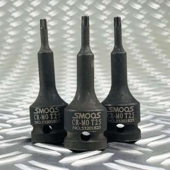 Smoos® Losse inwendige T27 torx krachtdop met 1/2 opname - 3 stuks