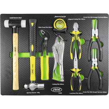 JBM Tools | Lade met een set van hamers en tangen