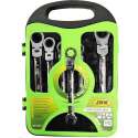 JBM Tools | Steek / Ring Ratelset | Ringsleutel / Ratelsleutel | Flexibel | 7-Delig |