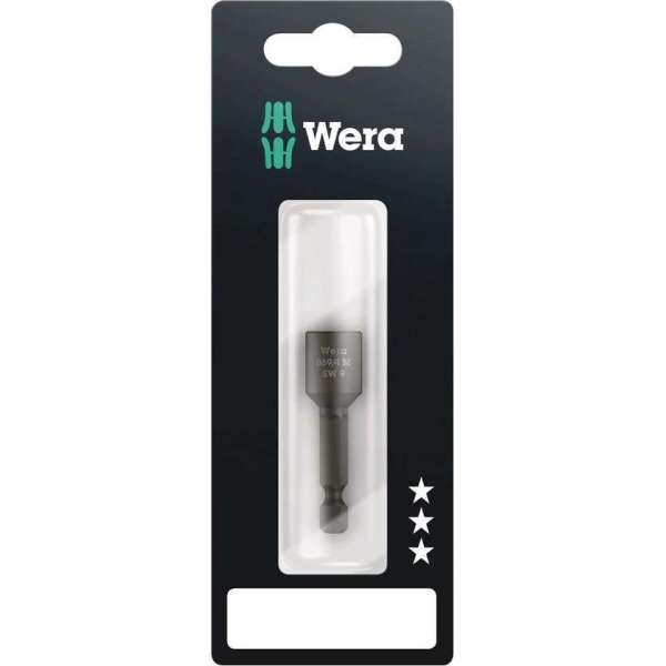 Wera 869/4 M 05073504001 Dopsleutel-machinebit 9 mm Aandrijving 1/4 (6.3 mm) Uitvoering Inbusdop 50 mm 1 stuk(s)