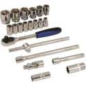 "Silverline 21-delige 1/2" metrische dopsleutel set"