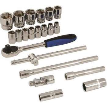 "Silverline 21-delige 1/2" metrische dopsleutel set"