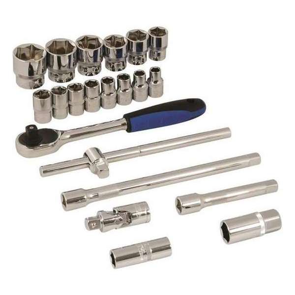 "Silverline 21-delige 1/2" metrische dopsleutel set"