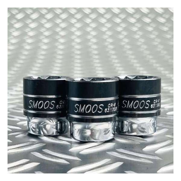 Smoos® Losse Engelse 12-kants dop 1 1/4 inch 1/2 opname - 3 stuks