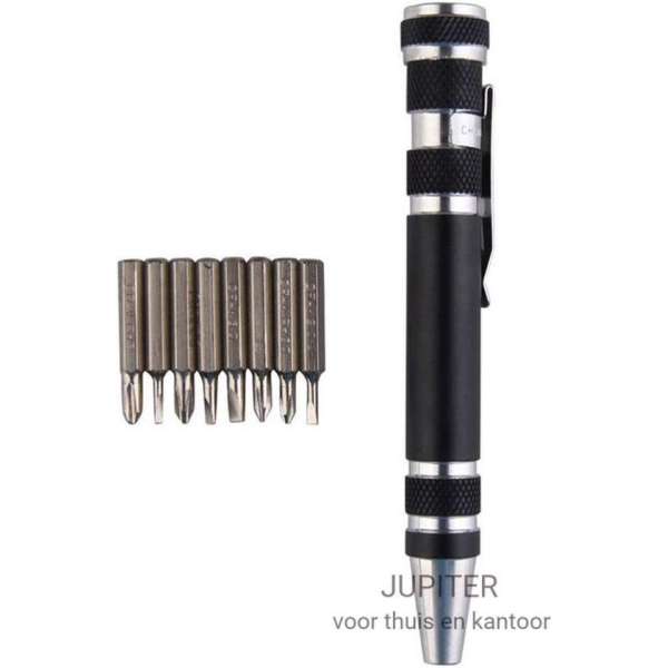 Schroevendraaier bit set 8 in 1 compact