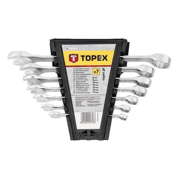 Topex Steek/Ringsleutelset 6-17mm Spline Kop Te Gebruiken Voor Meerdere Soorten Bouten