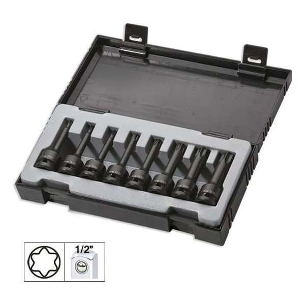 JBM Tools | Set van 8 torx slagbits 1/2"