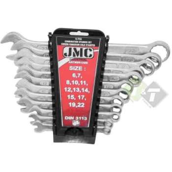 Steekringsleutel set, 12 delig, JMC, 6 tot15, 17, 19 en 22mm