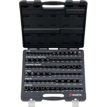 Assortiment TX dopsleutels 1/4+3/8+1/2 inch,77-dlg