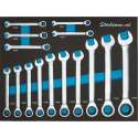 Datona® - Steek Ringratelset - 15-delig - in PRO softmodule - Metrisch - Chroom Vanadium Staal - Zilver