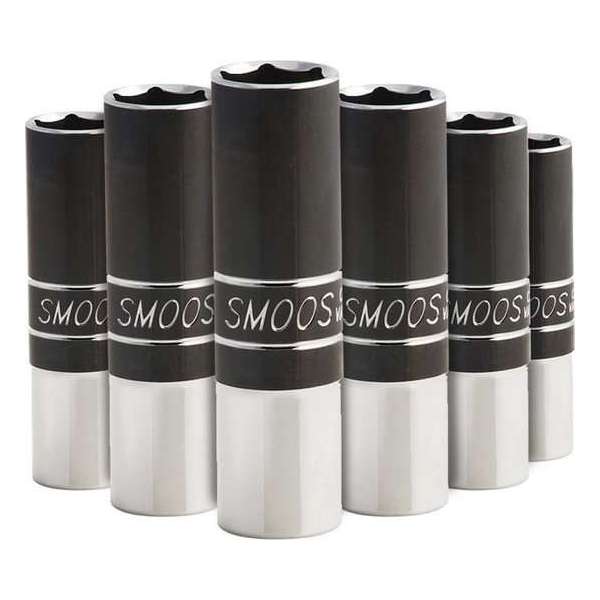 Smoos® Losse dop 9 mm extra lang met 1/4 opname - 6 stuks