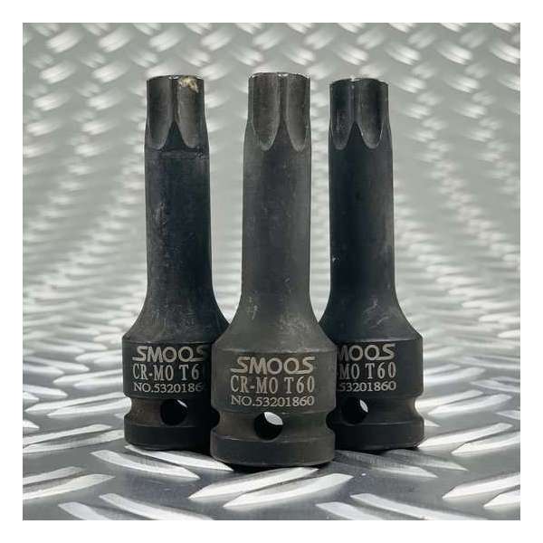 Smoos® Losse inwendige T55 torx krachtdop met 1/2 opname - 3 stuks