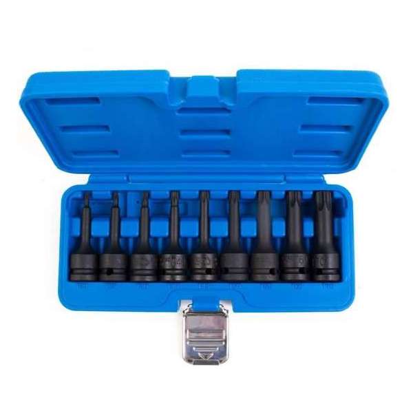 BGS Krachtdoppenset - 9-delig - Torx - Chroom-molybdeen dopsleutels