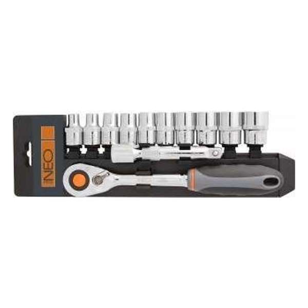 Neo Tools Doppenset 12dlg, 1/2 Aansluiting, 6-22mm