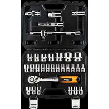 NEO doppenset 32 dlg, 1/2 aansluiting crv staal