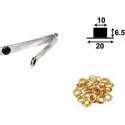 Zeilringtang Incl. 25 Ogen (10 mm Binnendiameter)  Gaatjestang