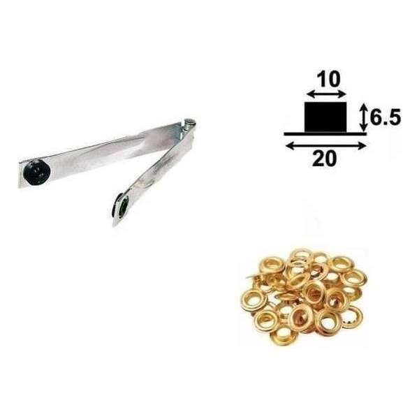 Zeilringtang Incl. 25 Ogen (10 mm Binnendiameter)  Gaatjestang