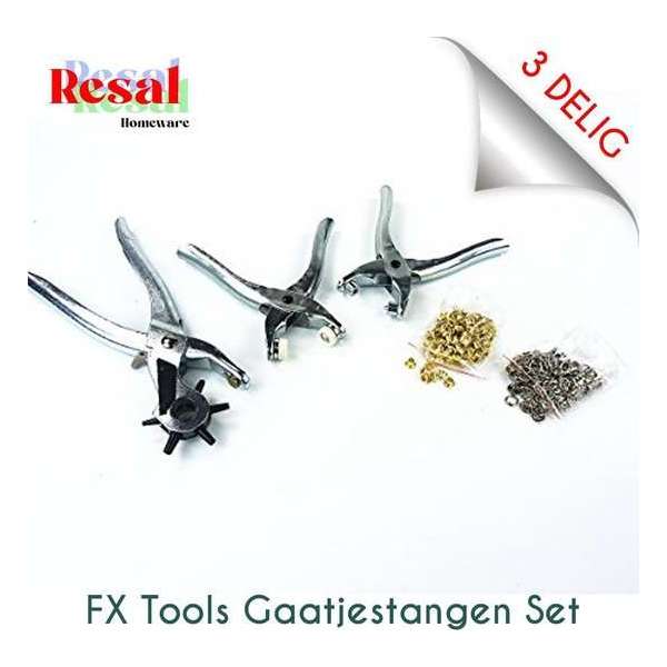 Resal Homeware FX Power Equipment Gaatjestangenset - 3 Delig (Inclusief ringen)