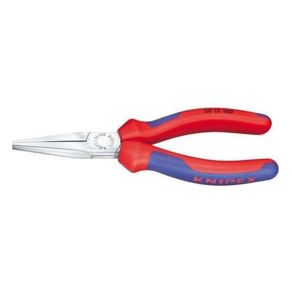 Knipex Langbektang verchroomd platte bek 160mm