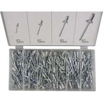 Weber Tools | Blindklinknagel assortiment 500-delig | Popnagels |