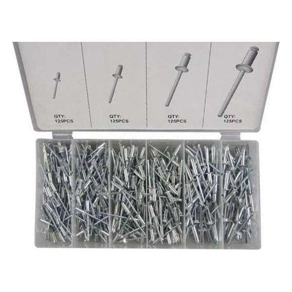 Weber Tools | Blindklinknagel assortiment 500-delig | Popnagels |