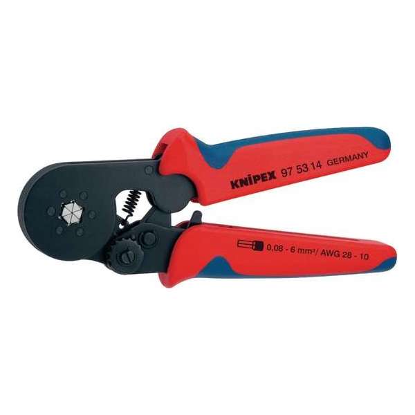 Knipex 975314 Zelfinstellende krimptang voor adereindhulzen met zij-invoering - 180mm