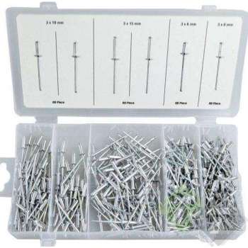 Popnagel set, 320 delig, 3x6, 3x8, 3x10, 3x15mm